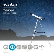 Telescoop - Diafragma: 70 mm - Brandpuntsafstand: 700 mm - Finderscope: 5 x 24 - Maximale werkhoogte: 125 cm - Tripod - Wit/Zwart - thumbnail