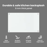 VidaXL Keuken achterwand doorzichtig 80 x 50 cm gehard glas - thumbnail