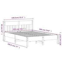 Bedframe zonder matras massief grenenhout 135x190 cm - thumbnail