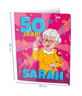 Paperdreams Window signs - Sarah 50 jaar