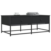 Salontafel 100x51x40 cm bewerkt hout zwart - thumbnail