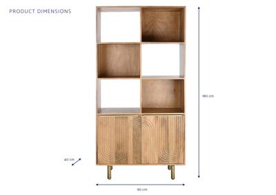 Planken DKD Home Decor Gouden Natuurlijk Mangohout 90 x 40 x 180 cm
