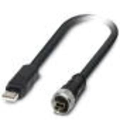 Phoenix Contact 1420171 USB-kabel USB 2.0 USB-A stekker IP20, USB-mini-B IP20 stekker 2.00 m Zwart PVC-mantel