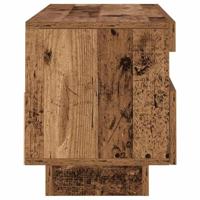 Tv-meubel met LED 100x35x40 cm bewerkt hout oud hout - thumbnail