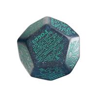 Viridian Jumbo Dice Weather Generator Die D12 Turquise - thumbnail