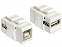 DeLOCK Keystone Module USB 2.0 A naar USB 2.0 B aansluiting - thumbnail