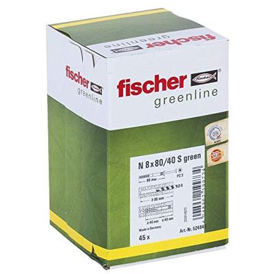 Fischer 524849 Spijkerplug 80 mm 8 mm 45 stuk(s)