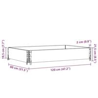 VidaXL Palletopzetrand 120x80 cm massief grenenhout bruin - thumbnail