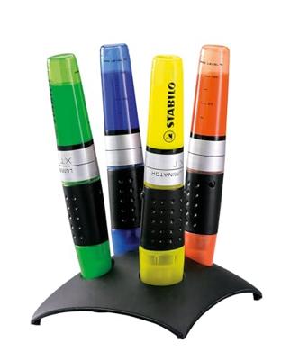 STABILO LUMINATOR markeerstift, deskset van 4 stuks in geassorteerde kleuren STABILO LUMINATOR markeerstift, deskset van 4 stuks in geassorteerde kleuren