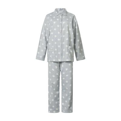 Lunatex flanel dames pyjama - lange mouwen - Ster