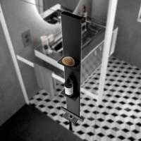 Planchet Novellini Kuadra voor Douchewand 76x12 cm Mat Zwart - thumbnail