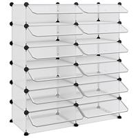 VidaXL Schoenenrek 94,5x36,5x106 cm polypropeen transparant - thumbnail