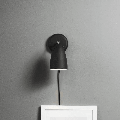 Wandlamp zwart &apos;Nexus 10&apos; modern gu10 verstelbaar leeslamp DFTP 22 cm