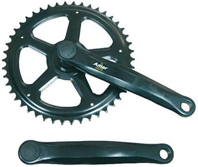 Crankstel 38t spieloos zwart 170mm