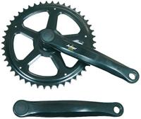 Crankstel 38t zwart 170mm - thumbnail