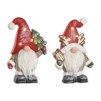 Kerstversiering Home ESPRIT Wit Rood Kabouter 25 x 11,5 x 38 cm (2 Stuks) - thumbnail