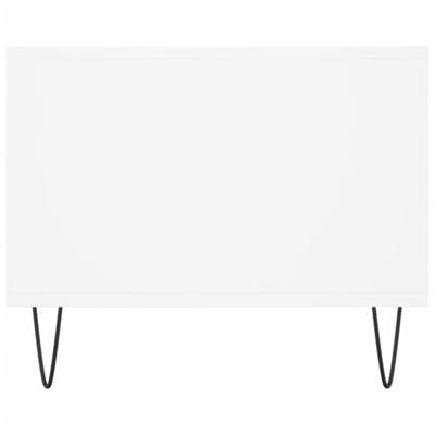 Salontafel 90x50x40 cm bewerkt hout wit Salontafel 90x50x40 cm bewerkt hout wit