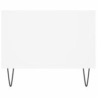 Salontafel 90x50x40 cm bewerkt hout wit - thumbnail