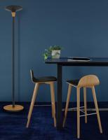 Vloerlamp Unilux Baly led bamboe zwart - thumbnail