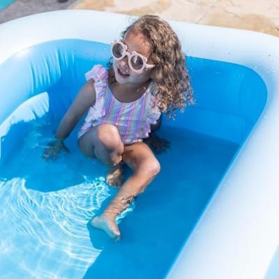 Swim Essentials Opblaas Zwembad Blauw 211 x 132 x 46 cm