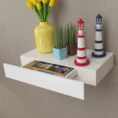 VidaXL Wandschap met lade zwevend mdf wit VidaXL Wandschap met lade zwevend mdf wit