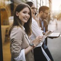 Hama Polsband Voor Fitbit Versa 3/Sense Horlogebandje Van Leer En Silic. Bruin - thumbnail