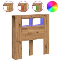 Hoofdeinde met LED 180x18,5x103,5 cm hout artisanaal eikenkleur - thumbnail