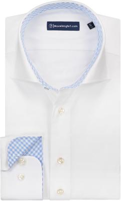 Sleeve7 Heren Overhemd Wit Lichtblauw Contrast Royal Twill Sleeve7 Heren Overhemd Wit Lichtblauw Contrast Royal Twill
