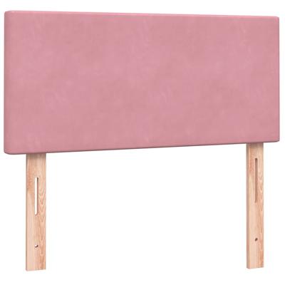 Boxspring met matras fluweel roze 90x190 cm