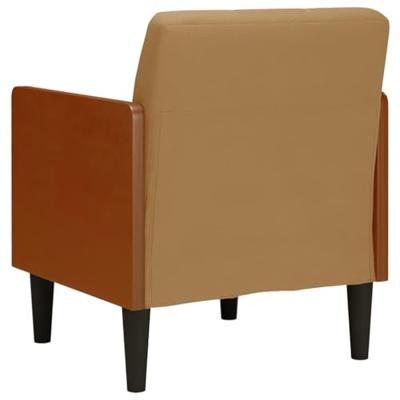 Fauteuil met armleuningen 55 cm fluweel bruin Fauteuil met armleuningen 55 cm fluweel bruin