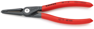 Knipex Precisie-borgveertang voor binnenringen in boringen | Anti-slip kunststof bekleed - 48 11 J2 SB Knipex Precisie-borgveertang voor binnenringen in boringen | Anti-slip kunststof bekleed - 48 11 J2 SB