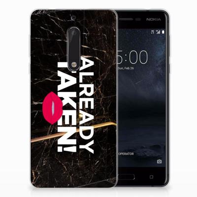 Nokia 5 | Siliconen hoesje | met naam Already Taken Black