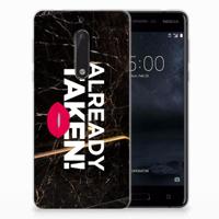 Nokia 5 | Siliconen hoesje | met naam Already Taken Black - thumbnail