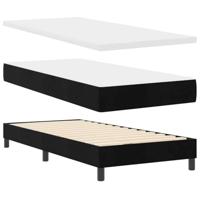 Boxspring bed met matras Zwart 90 x 200 cm Fluweel - thumbnail