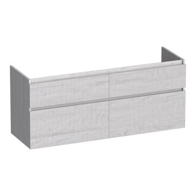 Brauer Delight Wavy - Onderkast - 140 cm - met 4 Softclose Lades Greeploos en 2 Sifon Uitsparingen - Forest Seashell