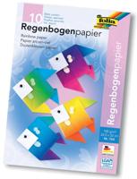 Folia regenboogpapier, 100 g, ft 22 x 32 cm, geassorteerde kleuren, pak van 10 vel - thumbnail