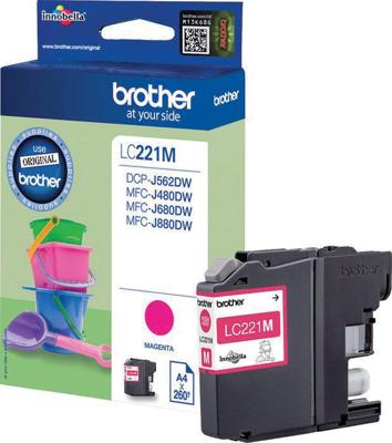 Brother inktcartridge, 260 pagina&apos;s, OEM LC-221MBP, magenta