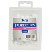 Spijkerclips wit 8mm 100 stuks - thumbnail