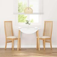 Eetkamerstoelen met kussens 2 st massief hout rubber - thumbnail