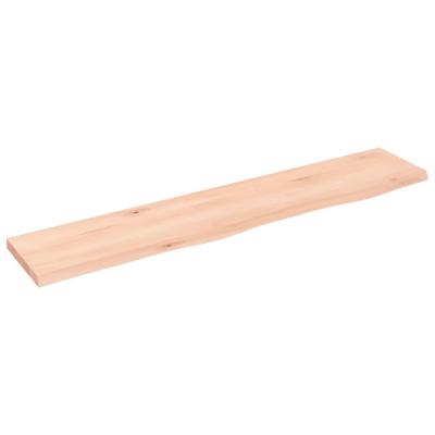 Wandschap 100x20x2 cm onbehandeld massief eikenhout Wandschap 100x20x2 cm onbehandeld massief eikenhout