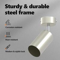 VidaXL Plafondspot met schijnwerpers nikkel 6 x 6 x 16 cm metaal - thumbnail