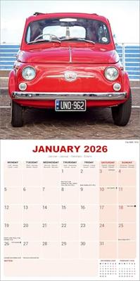 Fiat 500 Calendar 2026 Square Car Wall Calendar - 16 Month