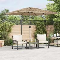 VidaXL Parasol met stalen paal 248x248x248 cm bruin - thumbnail