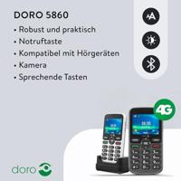 Doro 5860 Eenvoudige Seniorentelefoon Zwart - thumbnail