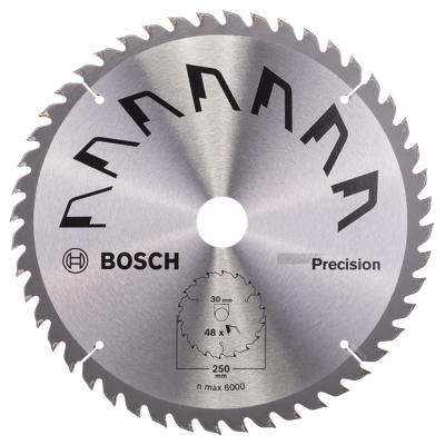 Bosch Accessories Precision 2609256879 Hardmetaal-cirkelzaagblad 250 x 30 mm Aantal tanden: 48 1 stuk(s)
