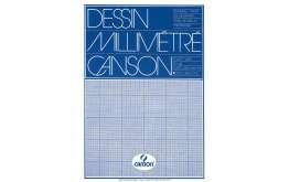Millimeterpapier Canson lichtblauw bedrukt 50vel 72gr A3 wit | 10 stuks