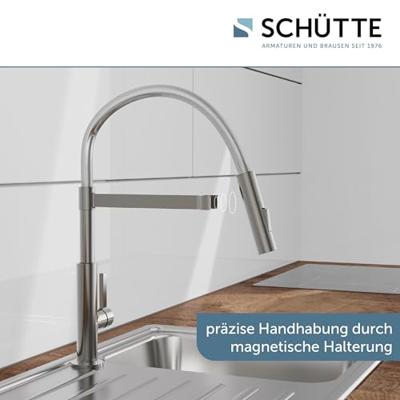 Schutte MIAMI keukenkraan met spiraalveer | Mat grafiet - 79142 Schutte MIAMI keukenkraan met spiraalveer | Mat grafiet - 79142