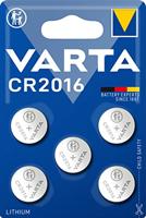 Varta knoopcel Lithium CR2016, blister van 5 stuks - thumbnail
