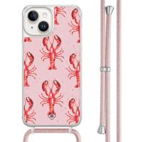 iPhone 14 hoesje met rosegoud koord - Lobster - thumbnail