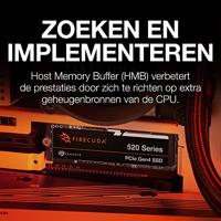 Seagate FireCuda 520, 1 TB, Interne SSD, M.2 PCIe Gen4 ×4 NVMe 1.4, met snelheden tot 5000/4850 MB/s, 3 jaar Rescue Services (ZP1000GV3A012) - thumbnail